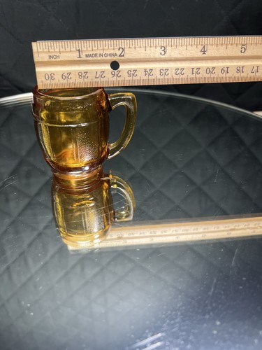70er Jahre (4) Miniatur Braunglas Whiskyfass Becher Schnapsgläser - Bild 5 von 7