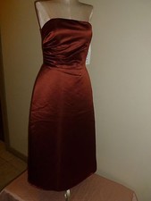 878- BILL LEVKOFF 280 SZ 8 CINNAMON BRIDESMAID PARTY PROM GOWN DRESS