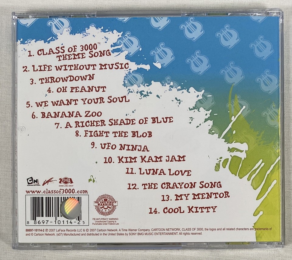 Class of 3000: Music Volume One CD 2007 Cartoon Network soundtrack ...