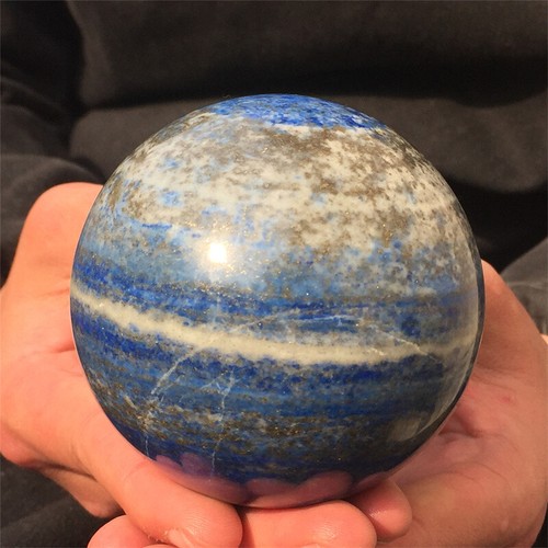 Bola de lapislázuli natural de 1,54 lb esfera de cristal de cuarzo Reiki Heal regalo XQ2489 - Imagen 3 de 14
