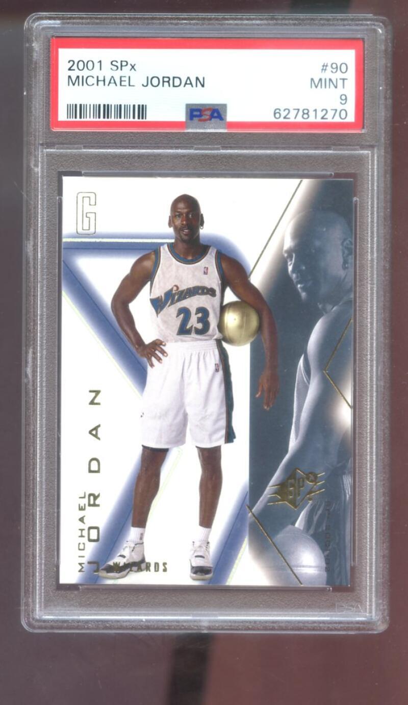 2001-02 Upper Deck SPx #90 Michael Jordan PSA 9 Graded Card NBA 01-02 2002