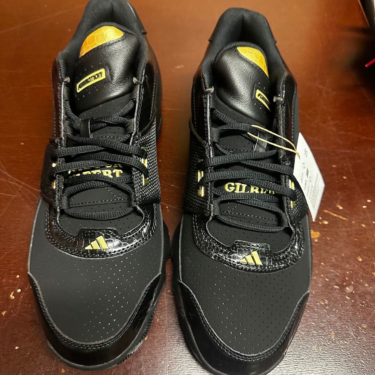 Adidas Unisex Adults Black Gold Agent Gil Restomod Basketball Shoes M12.5 W13.5 adidas Agent Gil Restomod  main image 3