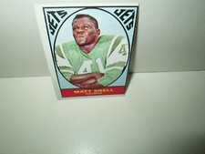 MATT SNELL 1967 TOPPS FOOTBALL CARD #102 VINTAGE NEW YORK JETS RB MC EX+