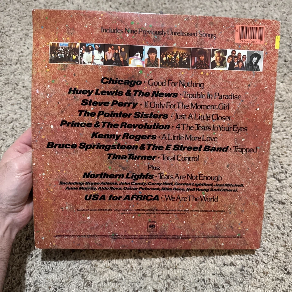 USA for AFRICA/WE ARE THE WORLD, 1985 Columbia Pitman Press, USA 40043 EX Foto 3 de 4