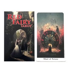 Image of Red Fairy Tarot 78 Cards Oracle Cards Board Game Fortune Telling Game Cards