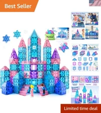 Delightful Frozen-Themed Magnetic Tile Set - 102 Pieces & Role Play Figures