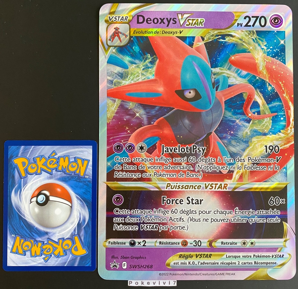 Carte Pokémon Deoxys VSTAR SWSH268 Full Art Jumbo - Myboost X Épée Et Bouclier Astres Radieux