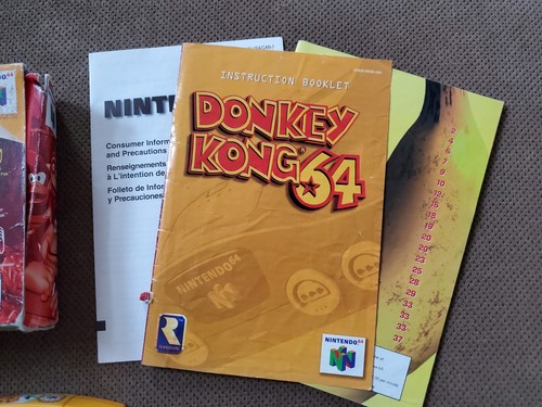 Donkey Kong 64 (Nintendo 64, 1999) Box Manual Complete CIB N64 - Picture 3 of 16