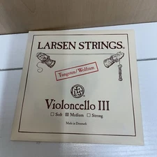 Larsen Strings Cello A String 4/4 Size, Medium Steel, Ball End TUNGSTEN/WOLFRAM