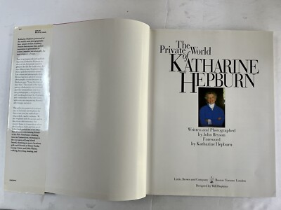 The Private World of Katherine Hepburn, 1990, HC/DJ, 1st