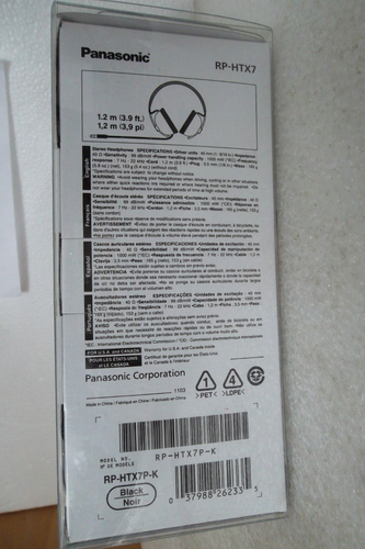Panasonic RP-HTX7 Over-the-Ear Monitor Stereo Headphones 40mm Drivers OEM NEW - Picture 3 of 14