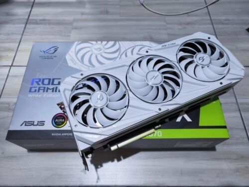 ASUS ROG Strix GeForce RTX 3070 OC White Edition 8GB GDDR6 Grafikkarte - Photo 1/3
