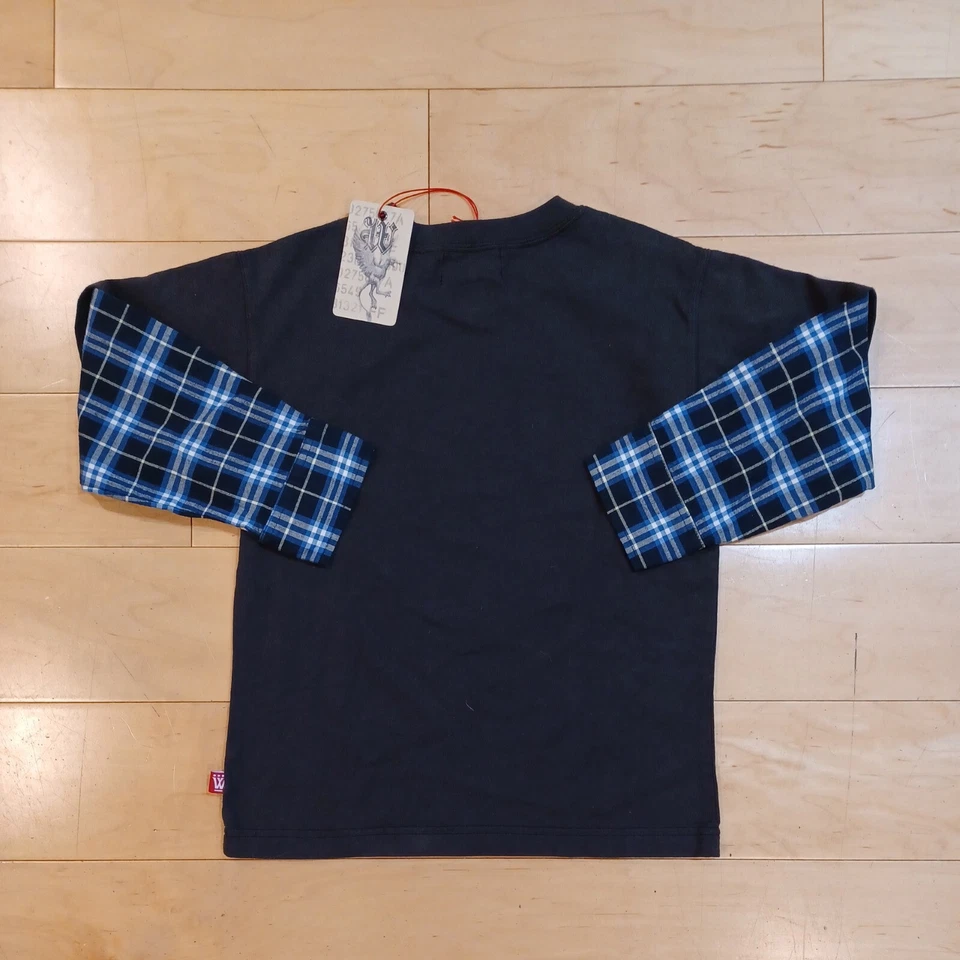 Новый с Ярлыками Wes & Willy мальчиков черный длинным рукавом череп рубашка весело верхний размер 4 школы модный - Изображение 4 из 4