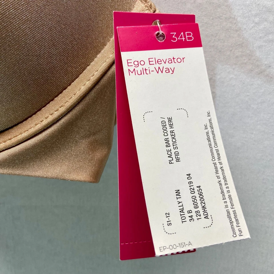 Cosmopolitan Bra Women's 34B Totally Tan Fun Fearless Female Underwire New NWT - Image 3 of 4