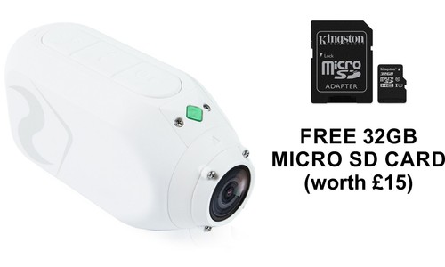 Drift GHOST XL SNOW White Camera Skiing Action Helmet Camera Small Dash ...