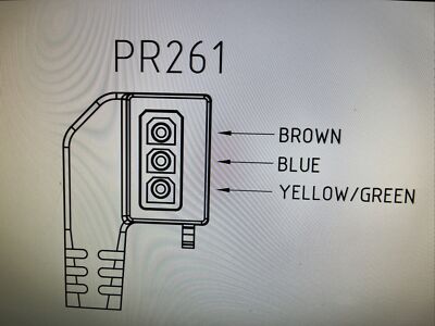 Pumpenkabel Wilo Facon Stecker  Verriegelung 3 polig Typ PR261 Umwälzpumpe 230V