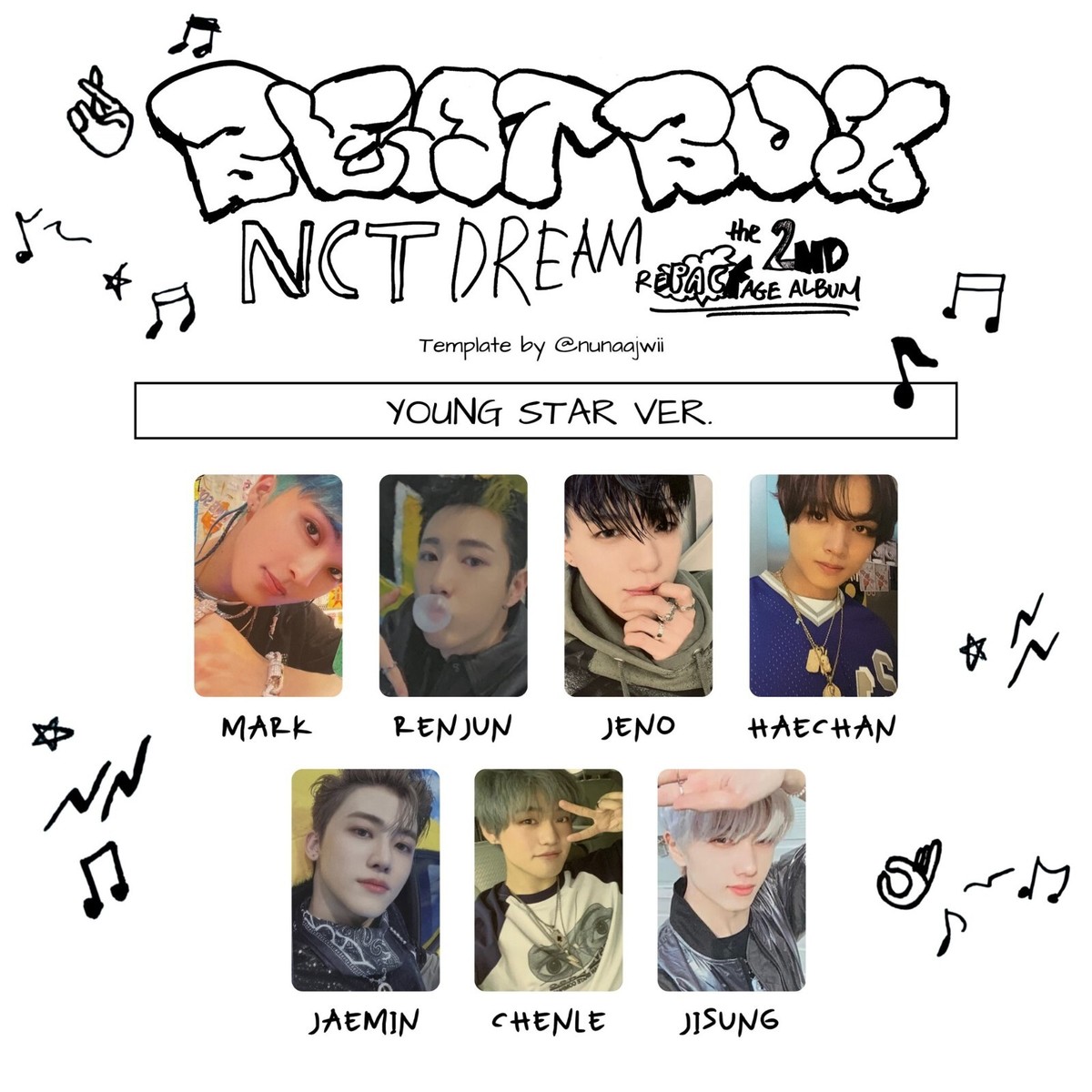 NCT Dream Beatbox official photo card NEW SCHOOL YOUNG STAR