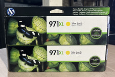 LOT OF 2 HP 971XL YELLOW INK CARTRIDGE GENUINE