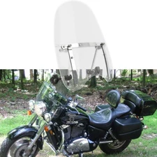 18"x16"Clear Motorcycle Windshield For 7/8'' 1" Handlebar For Honda Shadow Sabre