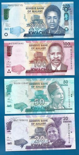 Malawi - SET 6 x BILLETES 20 Kwacha / 1000 Kwacha 2014 2021 UNC SET - Imagen 4 de 5