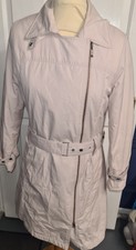 Full Circle Womens Superb Trench Coat Belted ,zip ,pink Size S 10-12