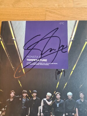 MONSTA X Official Temperature Photobook Signed by Shownu (2017)