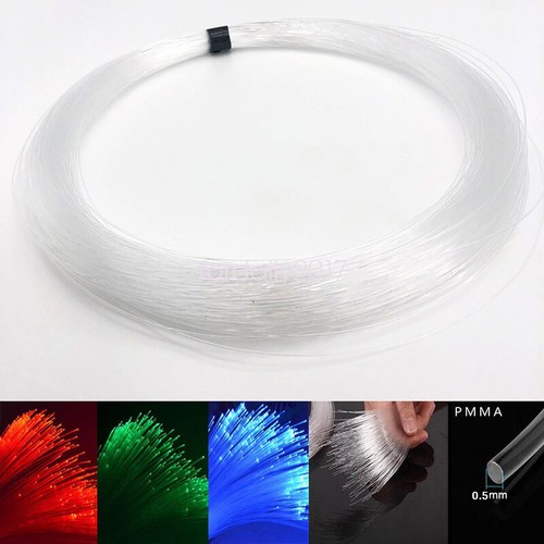 0.5mm 10/50/100m PMMA End Glow Optic Fiber Cable LED Ceiling Light for Home Car - Picture 3 of 11