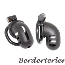 ABS Male Lightweight CB Lock Male Carved Chastity Cage Device with 4 Rings Slave