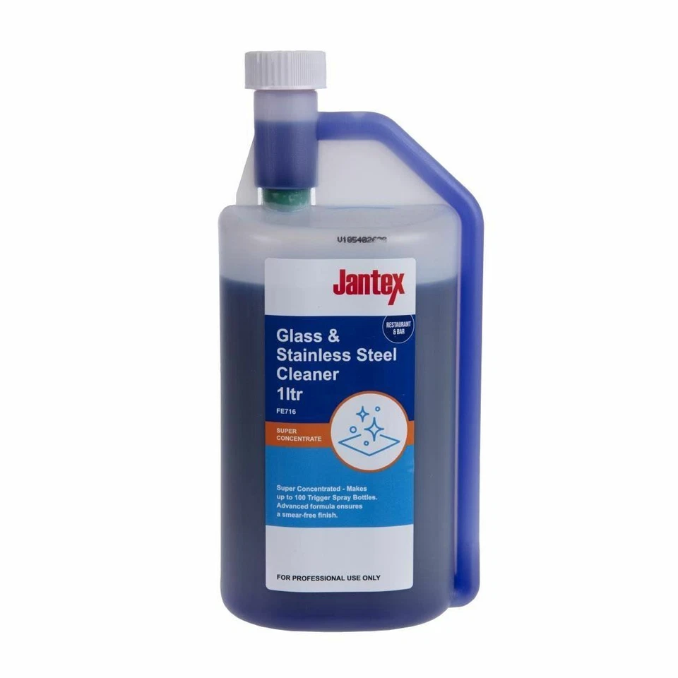 Jantex Glass and Stainless Steel Cleaner Super Concentrate Liquid Detergent 1L
