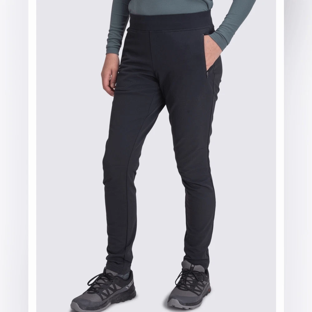 Macpac Women's Winter Hike Tight Softshell Pants Black Sz 8