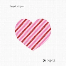 Heart Striped Needlepoint Kit or Canvas