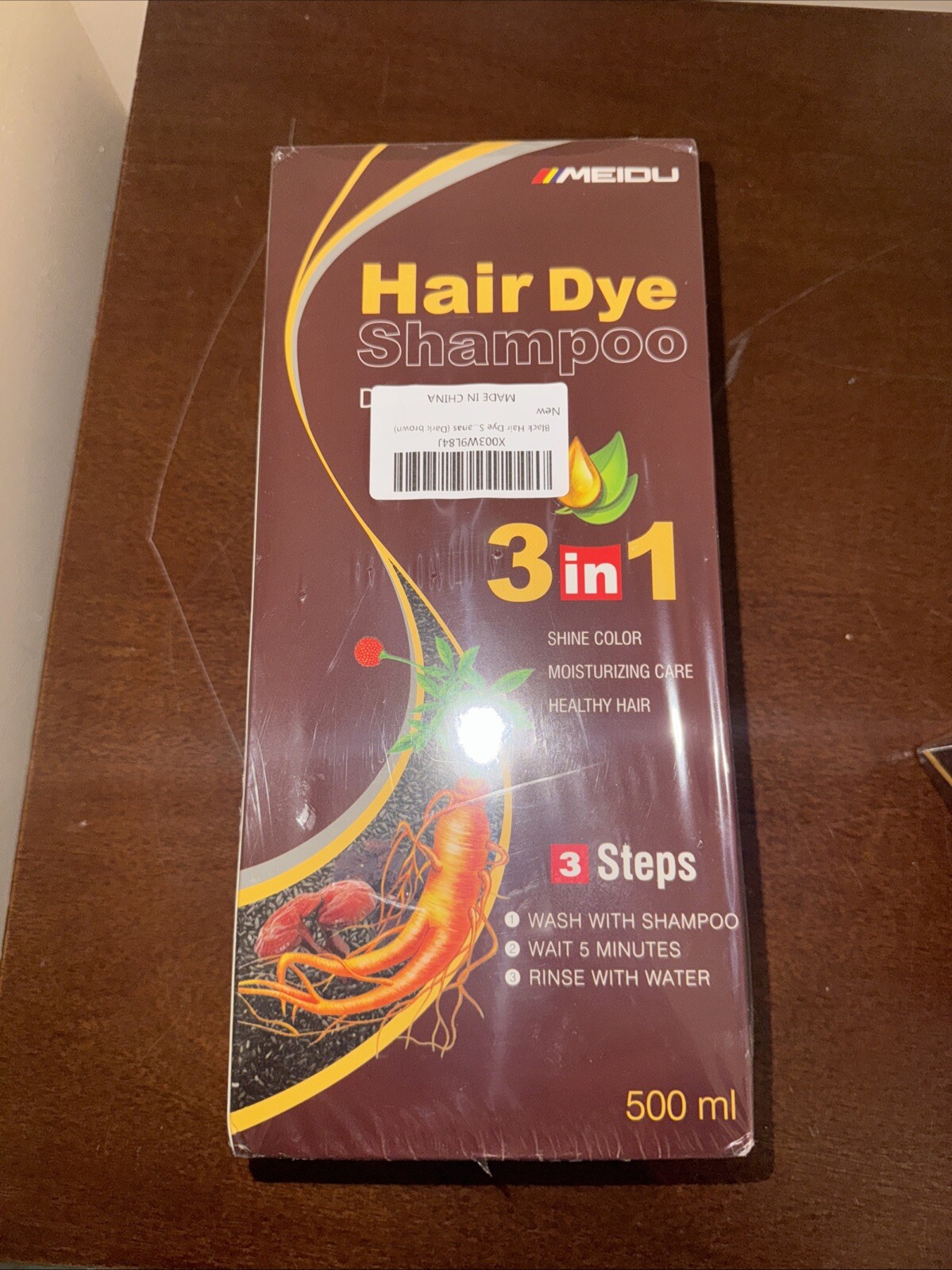 Hair Dye Shampoo, Semi-Permanent Gray Coverage, 3 in 1 with Natural Ingredients-image