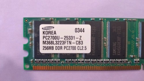 Samsung 256mb PC-2700u 333mhz DDR RAM - Picture 2 of 4