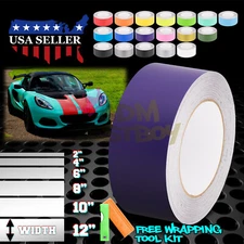 Matte Color Racing Stripes Vinyl Wrap Sticker Decal For Lotus Stripe 25FT / 50FT