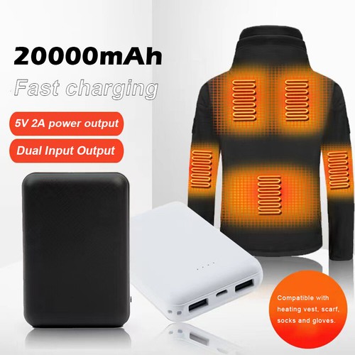Caricabatterie portatile 20000mAh Power Bank batteria per gilet riscaldante, giacca termica guanto - Foto 2 di 13
