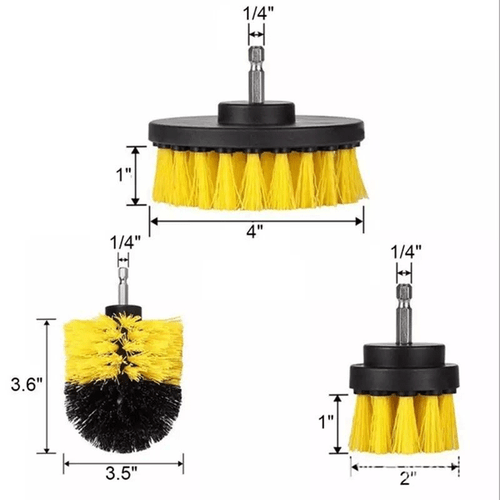 Wheel Tire Rim Scrub Brush Wheel Cleaning Brush Car Detailing Drill Brush Kit - Picture 10 of 11
