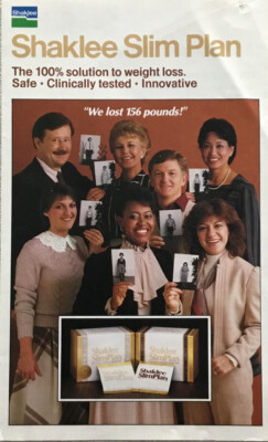 Vintage 1983 Shaklee Slim Plan Brochure Booklet The Nutrition Experts