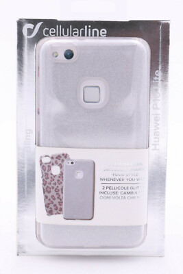 Cellularline Bling Duo Glitzer Hülle Huawei P10 Lite Back Case Schutz Tasche 268
