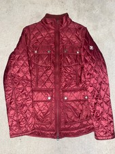 Size Uk 10 Barbour Beacon Coral Quilted Fleece-lined Jacket