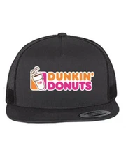 Dunkin Donuts Black Trucker Hat Cap Adult Size One Size Fits all