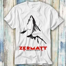 Swiss Alps Ski Zermatt Valais Switzerland T Shirt Meme Gift Top Tee Unisex 553