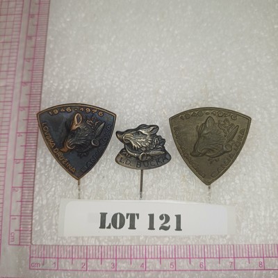 Vintage Hunting Club Lovsko Drustvo Boar Hog Wild Logo Pin 3/1 LOT 121