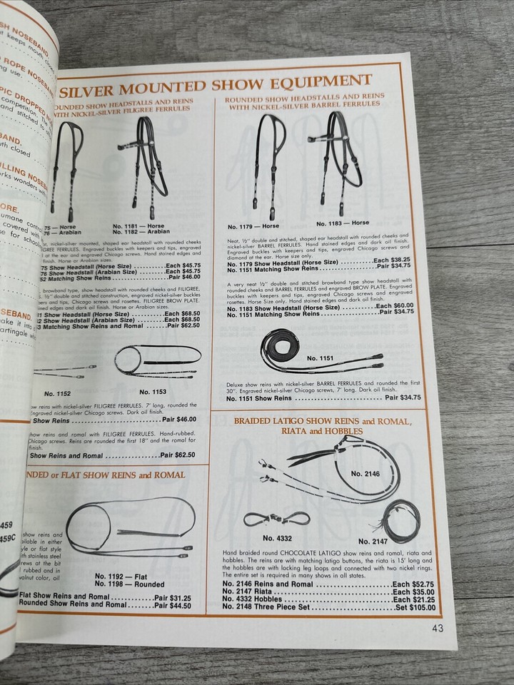 Vintage 1977 Walking Horse Supply Company Mail Order Catalog