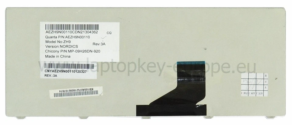 Teclado checo eslovaco ACER ASPIRE ONE D255 D260 521 532 533 LT21 LT22 / AC66-CZ Foto 3 de 3
