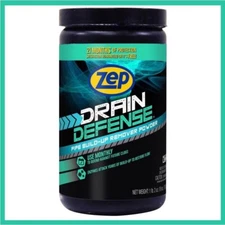 Zep DRAIN Defense Care Powder Build-Up Clog Remover Slow Disposals 18oz ZDC16 
