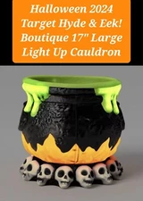 Halloween 2024 Target Hyde & Eek! 17" Large Light Up Cauldron Candy Bowl Outdoor