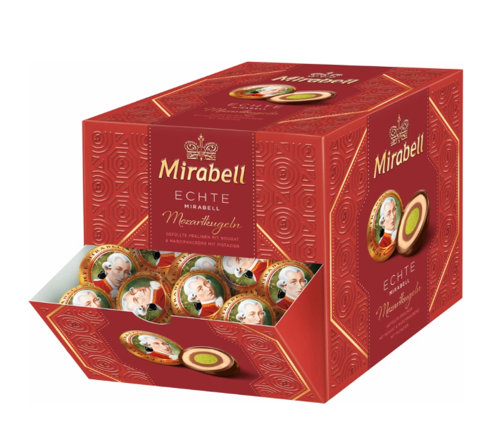 Mirabell Mozart Kugeln Dispenser Box 1.43 KG Box, Mozart Chocolate
