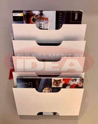 Brand New IKEA KVISSLE White Wall Magazine Rack 901.980.30 | eBay