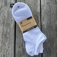 NEW Nike 3-Pack Everyday Plus Dri Fit Socks (DX5075-100) Men's Size 12-15