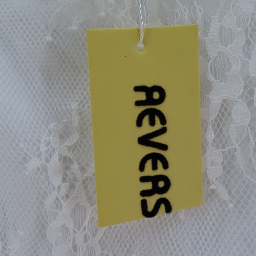 REVERSE Womens Size M White Floral Lace Overlay Short Skirt Side Zip - Picture 10 of 14